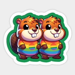 LGBT Beaver Sticker